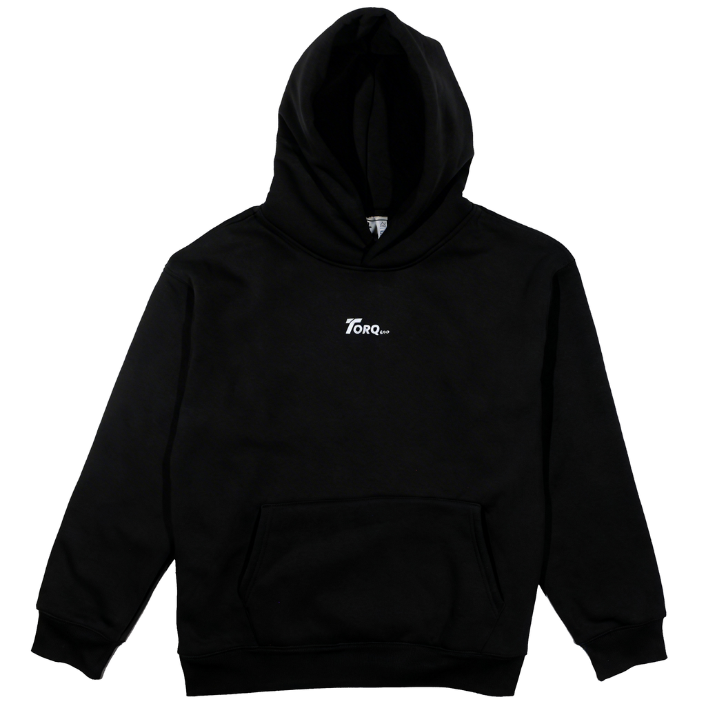 black heavyweight gym hoodie 500 GSM TORQ