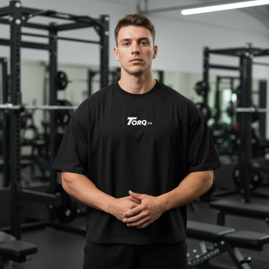 TORQ Oversized Cropped Boxy Tee – 250 GSM